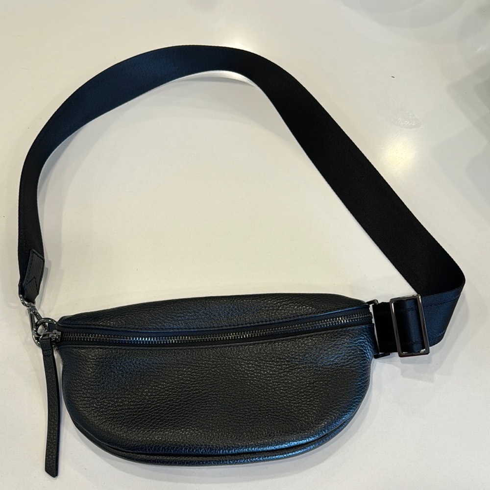 Italian Pebbled Leather Sling Bag